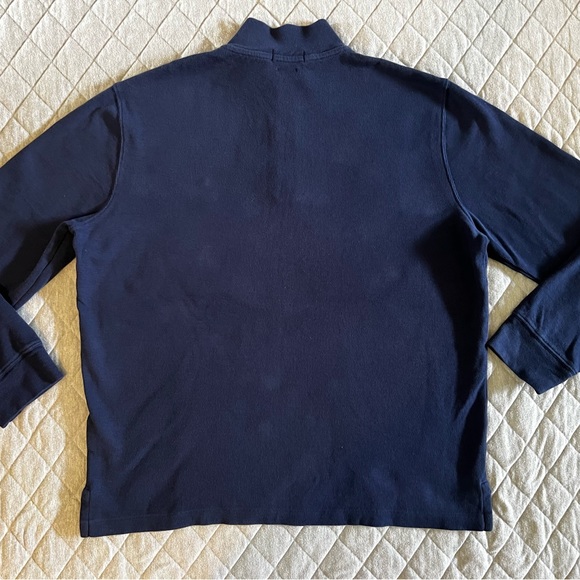 Polo by Ralph Lauren Large Blue Quarter Zip Pullover Mock Neck Sweater Orig $198 - Picture 6 of 6